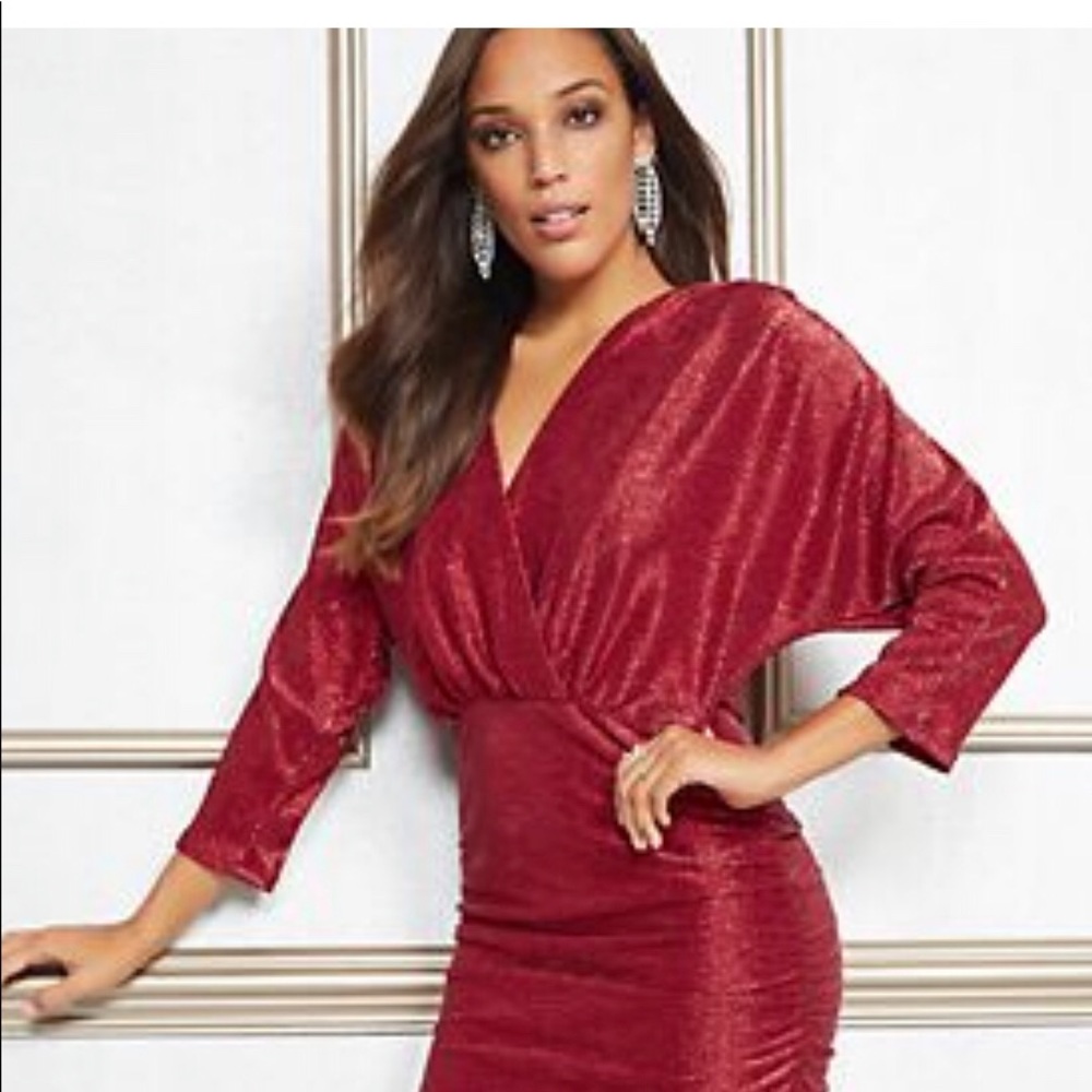Red Metallic Dress